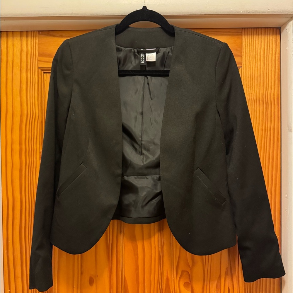 Women's Black Blazer Jacket w/ Pockets